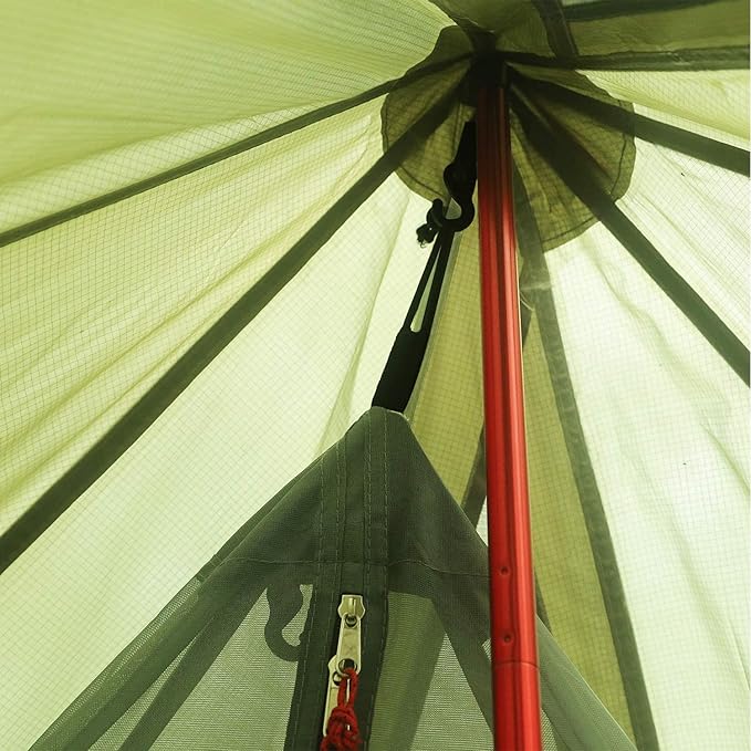 4 Persons 5lb Lightweight Tipi Hot Tents with Stove Jack 7'3 Standing Room Teepee Tent for Hunting Family Team Backpacking Camping Hiking