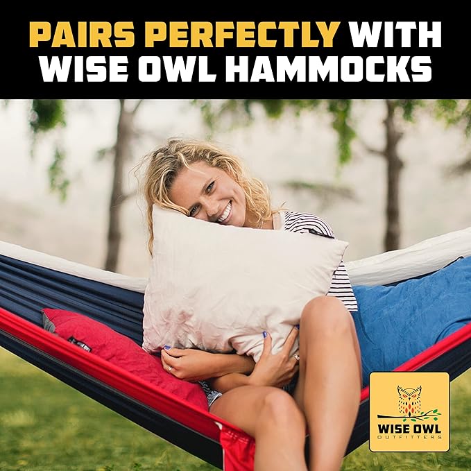 Wise Owl Outfitters Camping Pillow – Memory Foam Travel Pillow for Airplane Sleeping Hiking Backpacking &amp Outdoor Use - Small &amp Portable for Adults Car Camp &amp Tent
