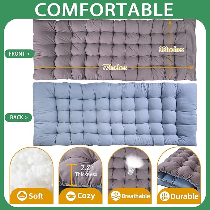 79 L x 32 W x 18 H Camping Cot with Comfortable Mattress for Adults Oversize XXL Cots for Sleeping Camping Bed Folding Cot Heavy Duty with Carry Bag for Home Outdoor Travel