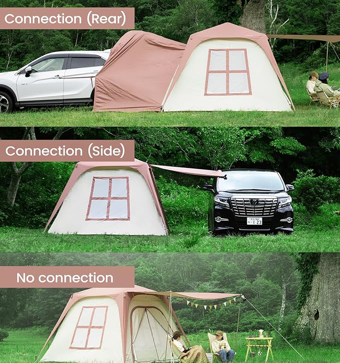 S'more Etana SUV Tent for Camping Waterproof Car Tent Easy Setup for Car Camping Family Glamping 13' W X 13' L X 5.9' H
