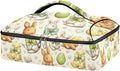Casserole Carrier Loveliness Bunnies PatternInsulated Casserole Carrier for Hot or Cold Food Thermal Lunch Tote for Potluck Parties Picnic Beach Fits 9 x 13 Inches Baking Dish