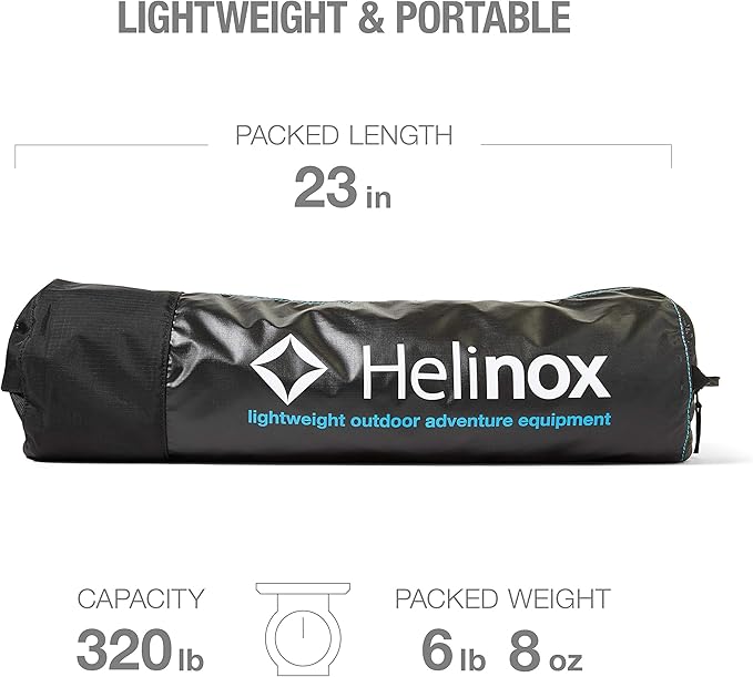Helinox Cot Max Lightweight Compact Collapsible Portable Camping Cot Black