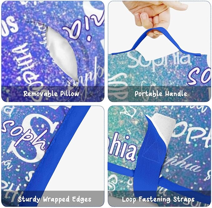 Personalized Name Toddler Nap Mat for Daycare Preschool Kindergarten Customized Kids Sleeping Bag with Pillow and Blanket for Girls Boys Custom Name Monogrammed Nap Mats for Toddlers