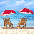 Buryeah 2 Pcs Automatic Chair Umbrella with Universal Clamp 44 UPF 50+ Portable Clamp on Beach Chair Adjustable Wheelchair Umbrella for Outdoor Patio Parasol