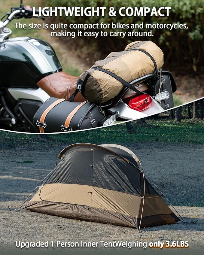 MC TOMOUNT Backpacking Tent Ultralight Nylon 1-2 Person Tent 3.3lbs-4.4lbs for Hiking Camping
