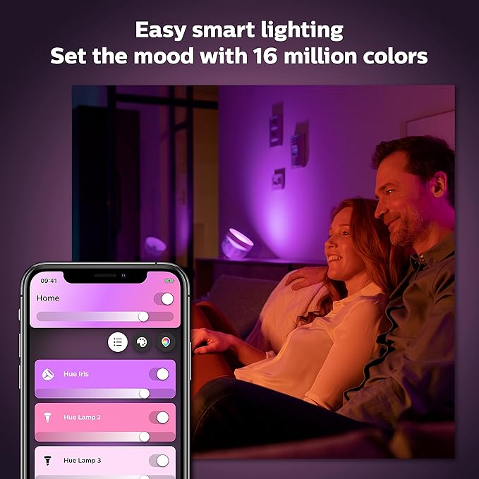 Philips Hue Iris Smart LED Table Lamp White - White and Color Ambiance - 1 Pack - Control with Hue App - Works with Alexa Google Assistant and Apple Homekit