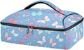 Casserole Carrier Grace Butterflies BowsInsulated Casserole Carrier for Hot or Cold Food Thermal Lunch Tote for Potluck Parties Picnic Beach Fits 9 x 13 Inches Baking Dish