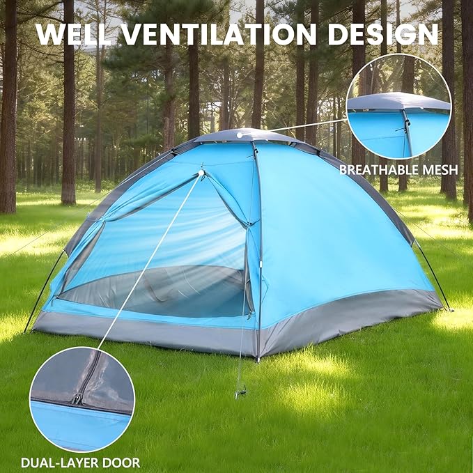 Tree Fox Camping Tent for 2 Person Lightweight Portable Waterproof Easy Set Up Outdoor Tent for Adults Good Choice as Camping Gear for Backpacking and Hiking