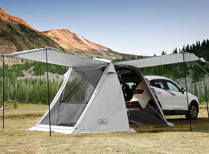 KAMPKEEPER SUV Car Tent Tailgate Shade Awning Tent for Camping Vehicle Camping Tents Outdoor Travel