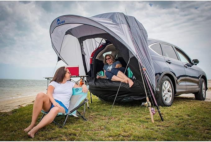Napier Sportz Cove | SUV Tailgate Tent with Awning | Fits Small to Large SUVs | Easy 5-Minute Setup | Sun Protection &amp Privacy Shelter for Camping Tailgating Road Trips