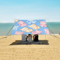 Seamless Teddy Bear Camping Sun Shelter Beach Tent Portable Beach Sun Shade Outdoor Canopy for Camping Trips Fishing Picnic