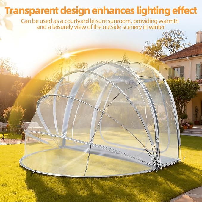 Pop Up Bubble Tent 4 Person Portable Clear Dome Weather Proof Garden Tent Waterproof Outdoor Camping Shelter with Vent Window Screen House for PartyBackyardsCampingSports
