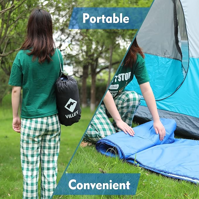 VILLEY Picnic Blanket 3-Layer Camping Blanket 52x75 Machine Washable Water Repellent and Sandproof Packable and Portable for Camping Travel Park Beach and Indoor Use