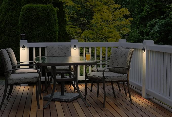 GKOLED 2-Pack Low Voltage LED Post Light Outdoor Waterproof Landscape Deck Lights with 2W Integrated LED Chips 9-15V AC/DC 3000K Die-cast Aluminum Matte Black Powder Coated Finish
