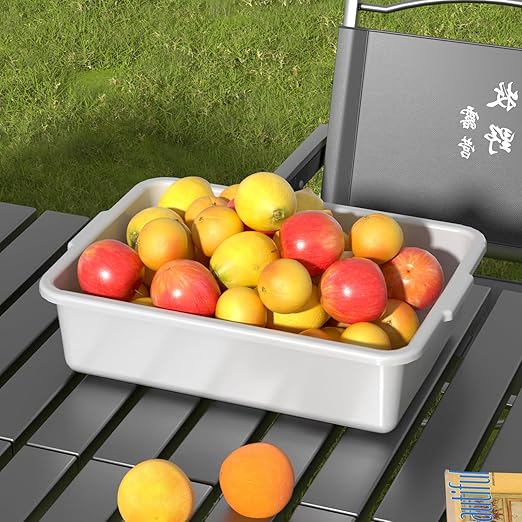 8 Liters Small Commercial Plastic Bus Tubs Plastic Bus Boxes for Restaurant Gray 5 Packs