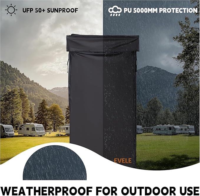 Shower Awning Tent for roof Rack Portable Privacy Sun Shelter for Overland Vehicle Car Camping Bathroom Changing Room for Outdoor Rain