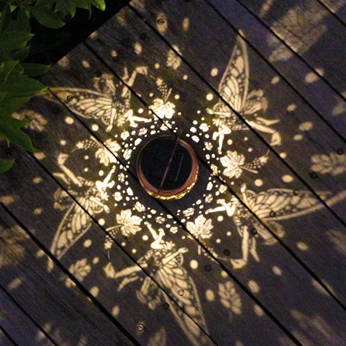 Solar Fairy Lanterns Outdoor Hanging Maple Leaf Decor LanternWaterproof Hollow Out Metal Decorative Garden LightGraceful Decoration for PatioYardLandscapeWalkwayFestival