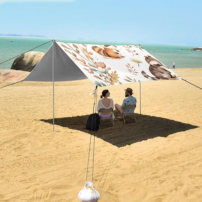 Bear Fox Raccoon Squirrel Duck Camping Sun Shelter Beach Tent Portable Beach Sun Shade Outdoor Canopy for Camping Trips Fishing Picnic