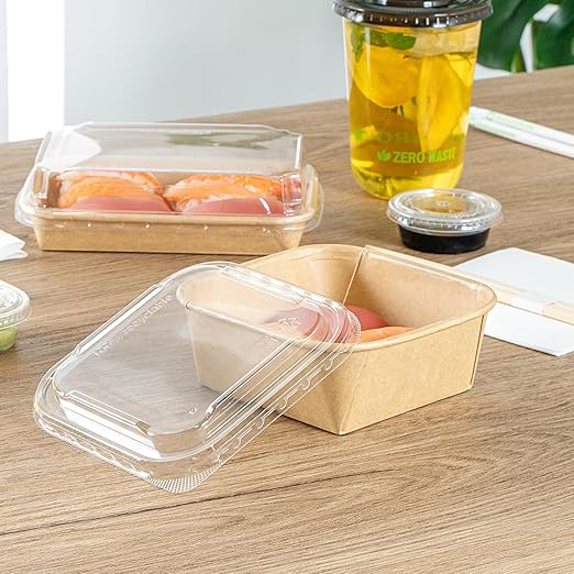 Restaurantware LIDS ONLY: Matsuri Vision 5.4 x 5.4 x 0.7 Inch Lids For Sushi Containers 100 Airtight Lids - Containers Sold Separately No-Fog Design Clear Plastic Lids For Sushi Boxes