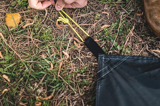 Gazelle Tents™ T3 Tandem Tent Footprint 300D Waterproof Ground Tarp 4 Tack Down Stakes GA113
