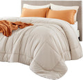 Bedsure Comforter Duvet Insert - Quilted Comforters Twin Size All Season Duvet GentleSoft Down Alternative Bedding with 8 Tabs Gifts for Women/Men Linen Twin 88 x 68 Inches