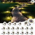 SOLPEX 20 Pack Solar Ground Lights Waterproof Solar Powered Garden Lights Landscape Lighting for Pathway Driveway Patio Backyard Walkway (Warm White)