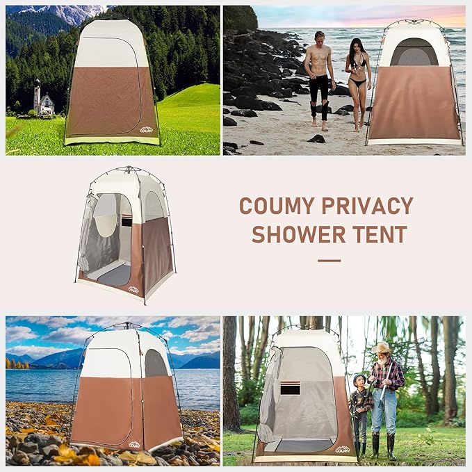 Instant Camping Shower Tent Privacy Shelter Portable Outdoor Sun Shelter for Camping Beach Hiking Fishing 1 Room/2 Rooms
