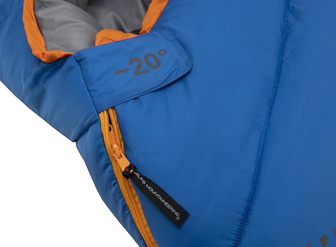 ALPS Mountaineering Blaze -20° Sleeping Bag – Extreme Cold Weather Synthetic Mummy Sleeping Bag with TechLoft Silver Insulation Draft Collar &amp Durable Ripstop Shell for Winter Camping