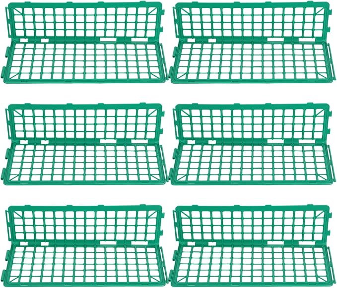 LOGOFUN 6pcs Plastic Shelf Rail Guardrail for Supermarket Produce Display with Green Divider