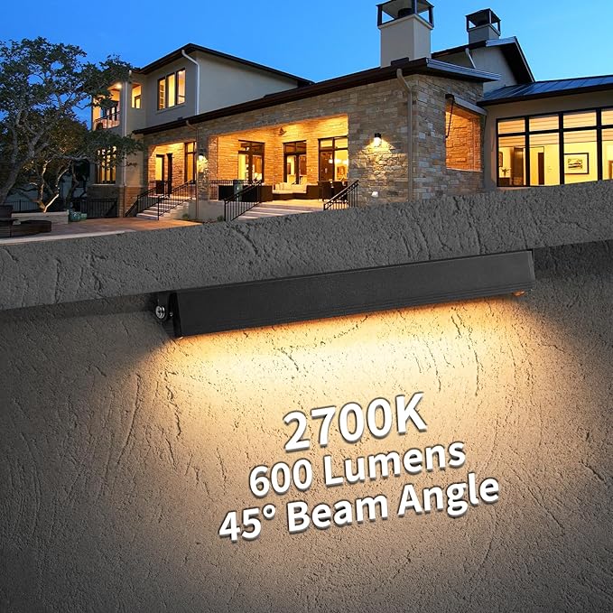 8-Packs 5W 12 Inch LED Hardscape Paver Lighting12V AC/DC Low Voltage Retaining Wall LightsLED Landscape Lighting2700K Soft White Outdoor Step Light50000 Hours Lifespan-Black