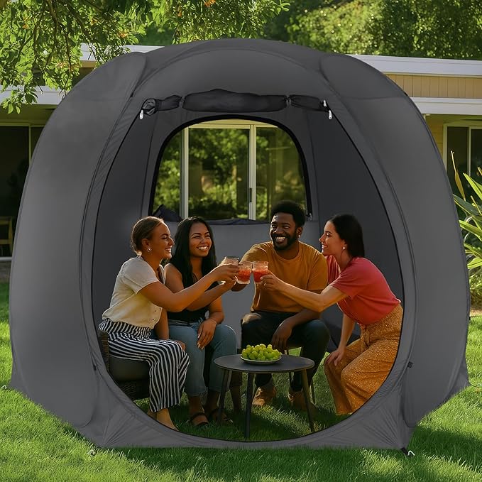 Alvantor Pop Up Screen Tent House Room Instant Outdoor Camping Canopy Sun Shelter Gazebo for Patio Backyard &amp Deck Privacy Tent(2-10 People 8'x8' 10'x10' 12'x12')