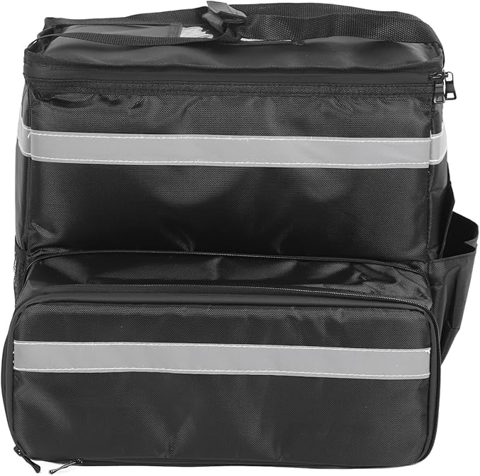 Asixxsix Insulated Food Delivery Bag Expandable Food Delivery Backpack with Water Proof Material for Pizza and Takeout