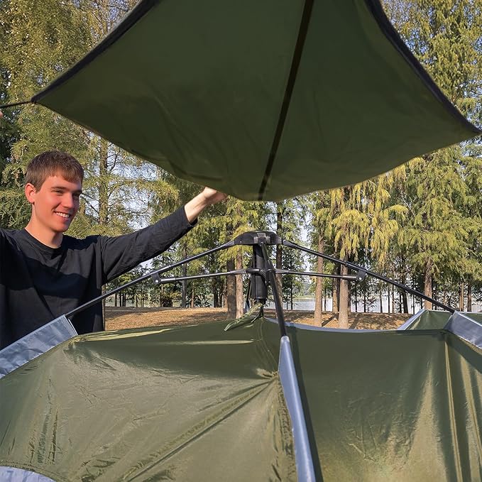 Night Cat Instant Popup Tents 2-3 Persons with Footprint Tarp Easy Setup Camping Tent with Rainfly Double Layers Waterproof Automatic Hydraulic Mechaism