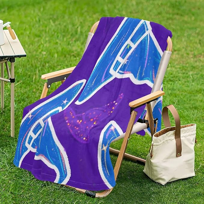 Soft Throw Blanket Happy Halloween Witch Hat Purple Couch Blankets 50x70