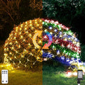 JMEXSUSS 360 LED Net Christmas Lights 12ft x 5ft Warm White &amp Multicolor 11 Modes Bush Lights Waterproof Connectable for Christmas Patio Garden Indoor Outdoor
