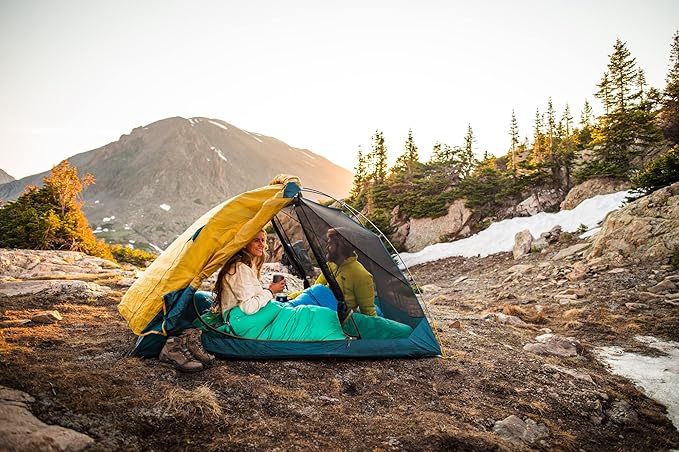 Kelty Far Out Backpacking Tent + Tent Footprint Package 2 or 3 Person Capacity Backpacking Starter Kit and Camping Shelter Stuff Sack Included