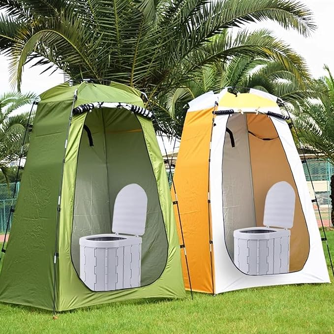 Pop-Up Changing Tent 190T 47x47x75 Changing Tent with Window &amp Door Camping Supplies with Windproof Rope &amp Peg Water &amp Sun Proof for Outdoor
