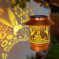 Hummingbird Solar Lanterns Outdoor Waterproof Birthday Gifts for Women Mom Grandma Metal Solar Hanging Lights Garden Decor for Yard Patio Lawn Pathway Landscape