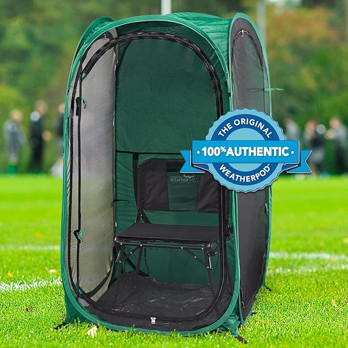 Under the Weather WeatherPod Original Shark Tank MyPod™ Mesh 1-2 Person Pop-Up Screen Pod - Keeps Out Bugs Mosquitos and Harmful UV Rays - UPF 50 for Maximum Protection from The Sun