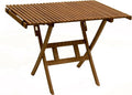 BYER OF MAINE - Pangean Roll Top Folding Wood Table Hardwood Portable Table for Bistro Deck or Camping Use Indoors or Outdoors
