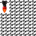 Frienda 100 Pieces C9 Magnetic Christmas Light Clips Magnet Christmas Socket Clips Hooks for Sockets Roof Gutters Outside Patio Holiday Lighting (Black Round)
