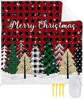 Beach Blanket Waterproof Sandproof OversizedChristmas Tree Red Black Buffalo Plaid Beach Mat with Corner Stakes Sand PocketsWinter Snowflake Seamless Outdoor Picnic Mat for Travel 118x108In