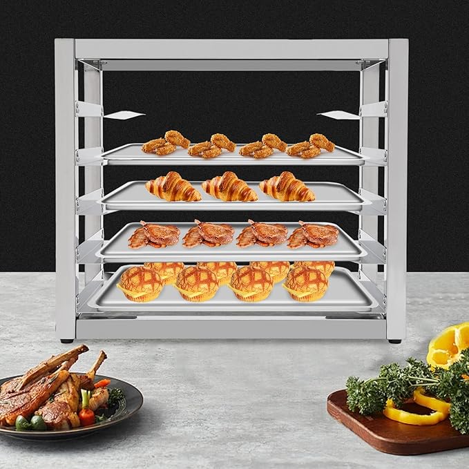 Stainless Steel Stackable Bun Pan Baking Cooking Bakery Wire Racks Bread Baking Equipment For Home Restaurant Kitchen (5 Tier)