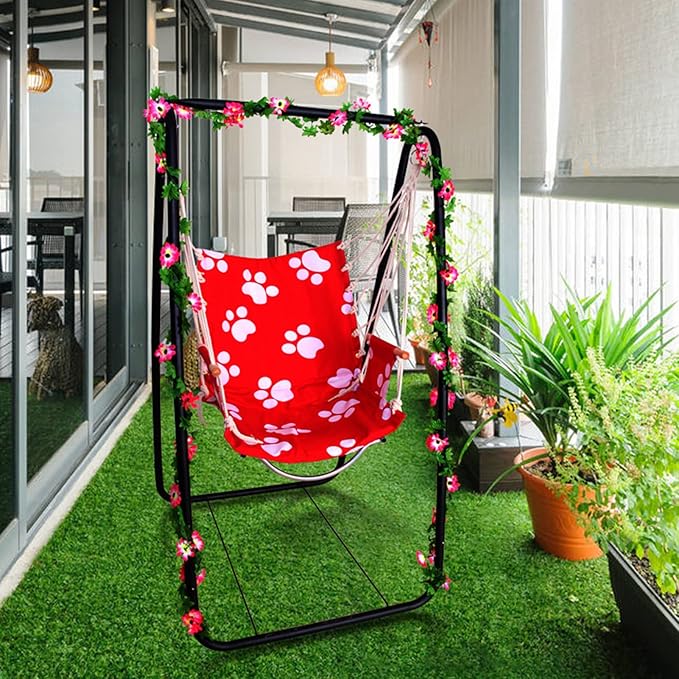Heavy Duty A-Shaped Hammock Chair StandAdjustable Indoor &amp Outdoor Hanging Stand for Swing StandHanging Stand Only Max Load 220lbs(Without Hammock Chair)