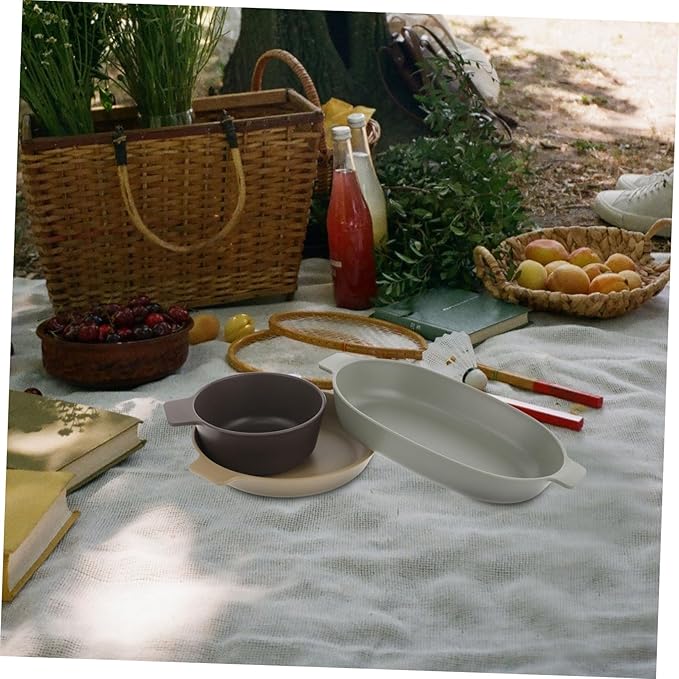 Plastic Dinnerware Camping Plates Bowls Outdoor Serving Dishes Multi-Functional Snack Bowls for Side Dishes Easy Clean
