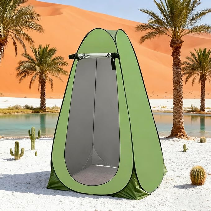 Portable Privacy Changing Tent Army Green 72 x 36 x 39 inches UV Resistant Water Repellent Fiberglass Frame