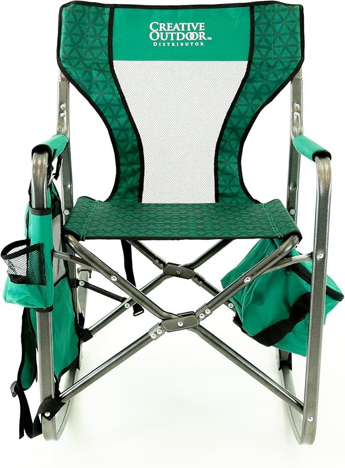 Creative Outdoor Collapsible Folding Rocking Director Chair | Camping Picnic Beach &amp Patio
