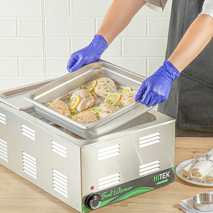 Restaurantware Hotel Pan 1 Count 2/3 Size Anti-Jam 2.5â€ Deep Freezable 24 Gauge Stainless Steel Steam Pan Lid Sold Separately for Use in Commercial Kitchens Cafeterias and Catering Event