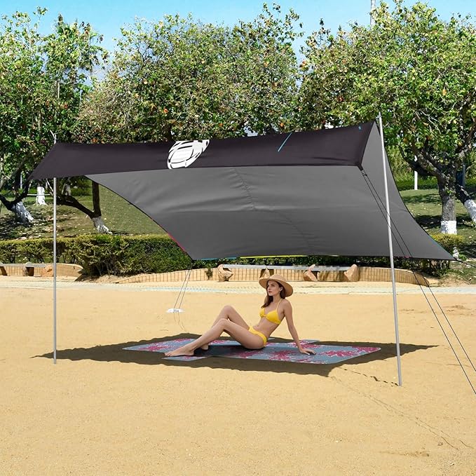 Camping Sun Shelters Colorful Hockey Player Beach Canopy 126 * 110.2in