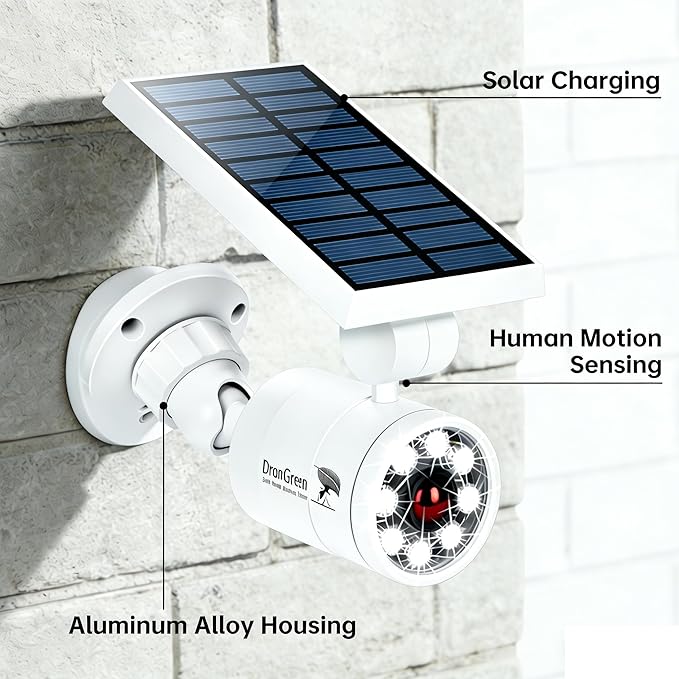 Motion Sensor Outdoor Solar Lights Waterproof Aluminum alloy(Not plastic) Solar Spot Lights Solar Motion Detector Lights for Outside Patio Porch Wall Driveway Garden 100-Week FREE Refund/Replacement